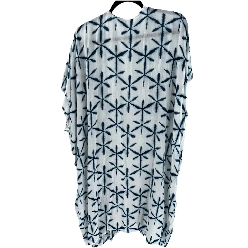 Women's Loft Star Tie Dye Short Sleeve Kimono Longline Size M/L - Picture 7 of 7